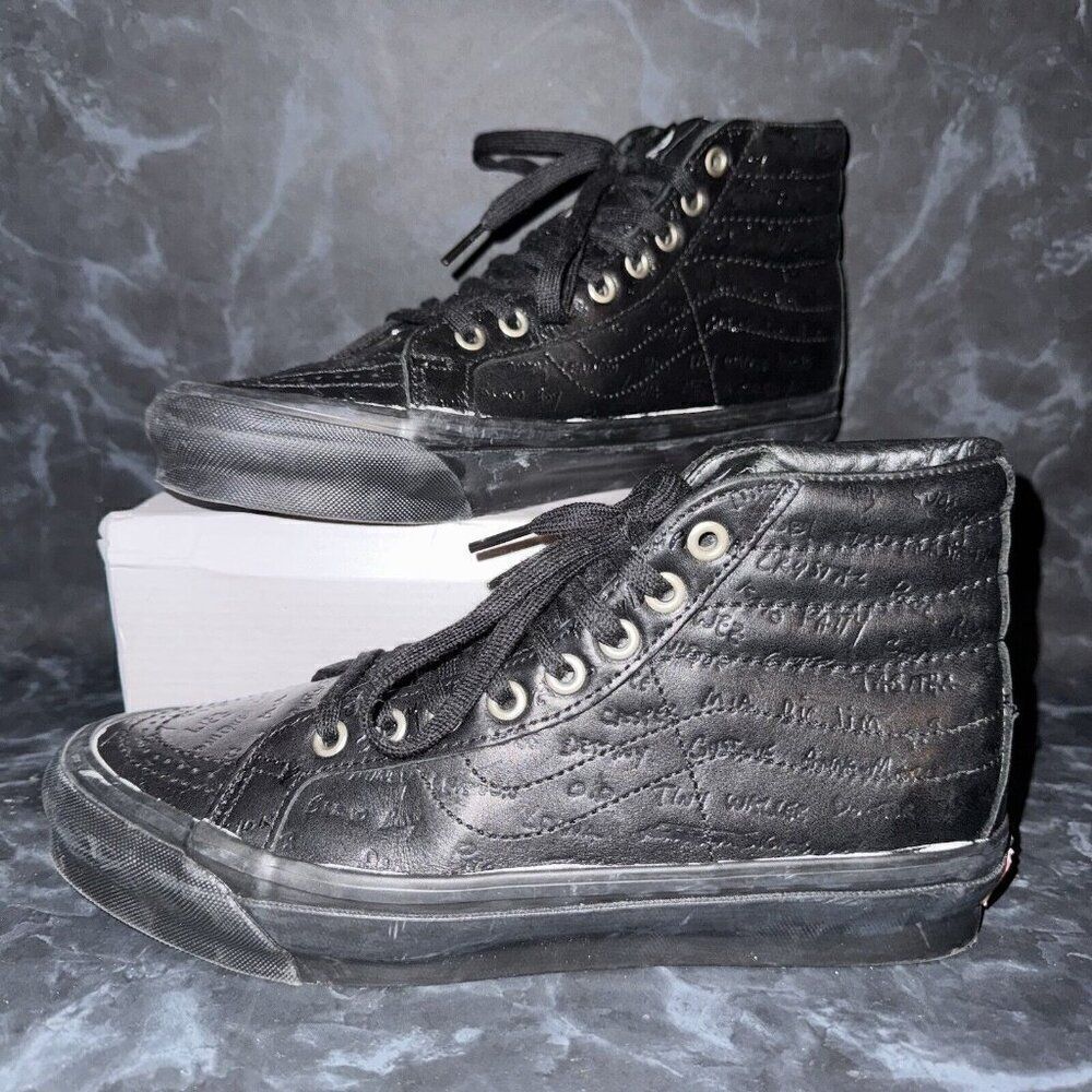 Vans Sk8-Hi LX Jim Goldberg Raised by Wolves Black Leather Mens 8 Womens 9.5